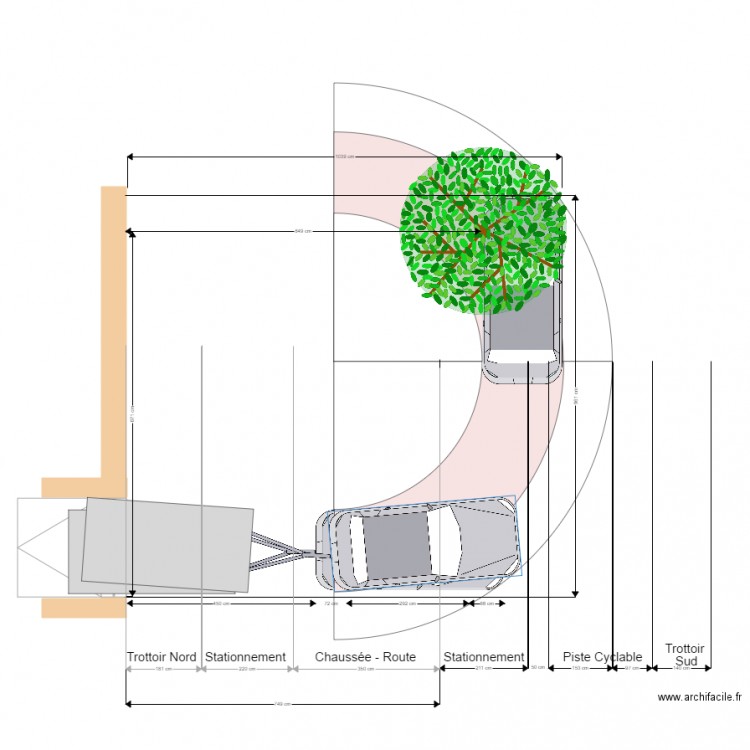 Passage Portail avec remorque. Plan de 0 pièce et 0 m2