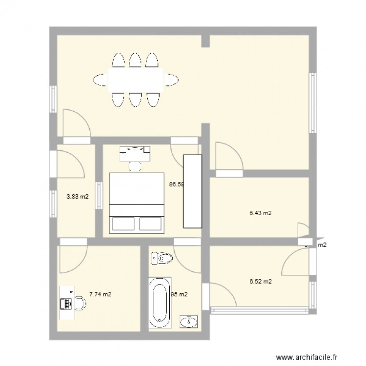 maison. Plan de 0 pièce et 0 m2