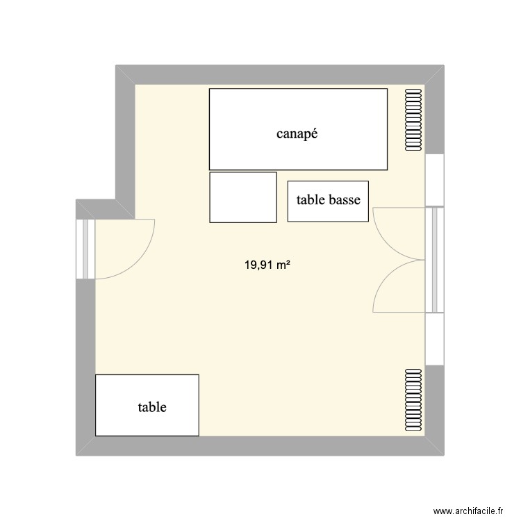 maison bougival. Plan de 1 pièce et 20 m2