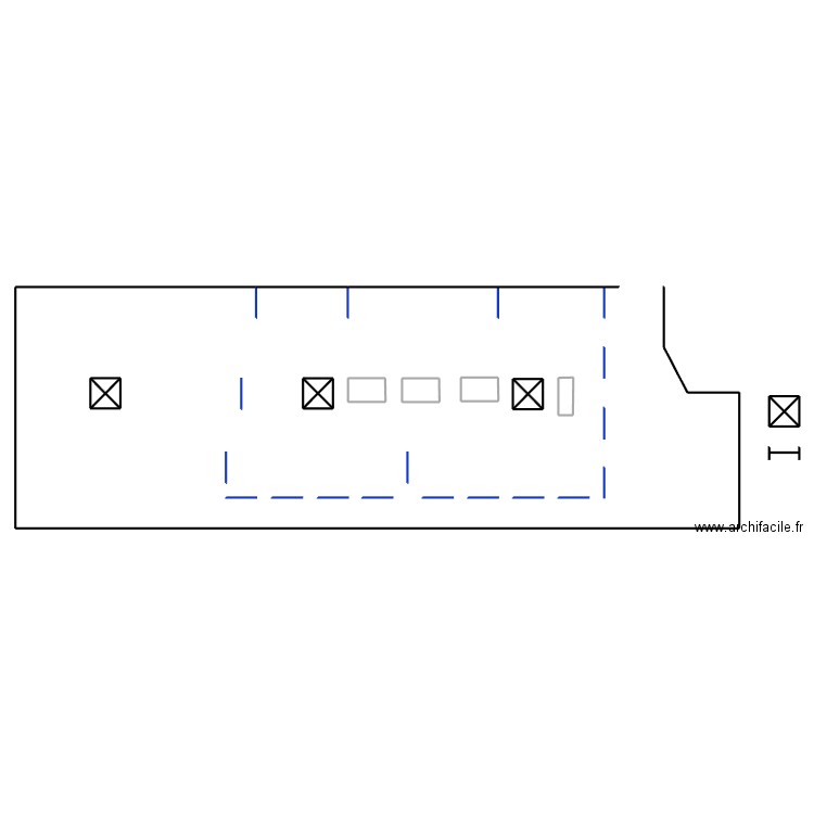 sceno. Plan de 20 pièces et 30 m2