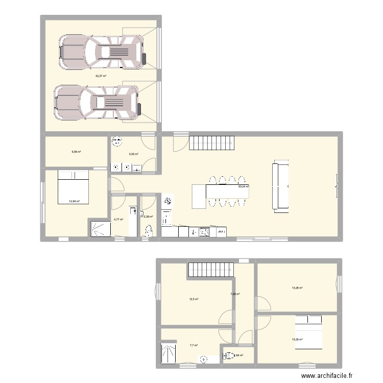 MAISON 160M2. Plan de 13 pièces et 194 m2