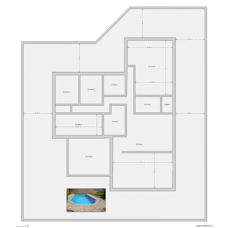 Maison   Terrain. Plan de 0 pièce et 0 m2