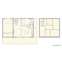 Plan maison étage 130 m2 avec garage