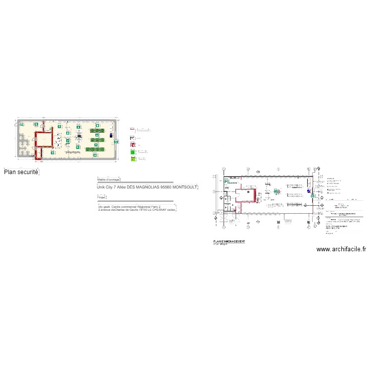 plan séecurité citygeel parly 2. Plan de 0 pièce et 0 m2