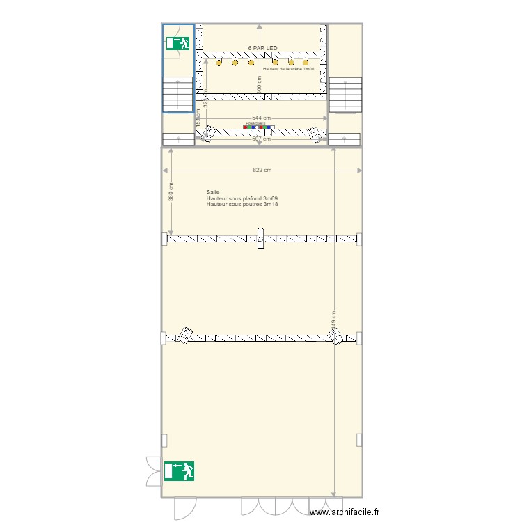 peigné. Plan de 0 pièce et 0 m2