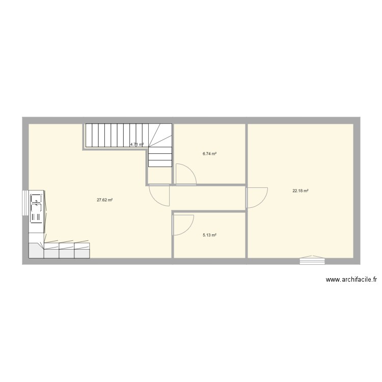 CERISIERS F2 ETAGE v2. Plan de 0 pièce et 0 m2