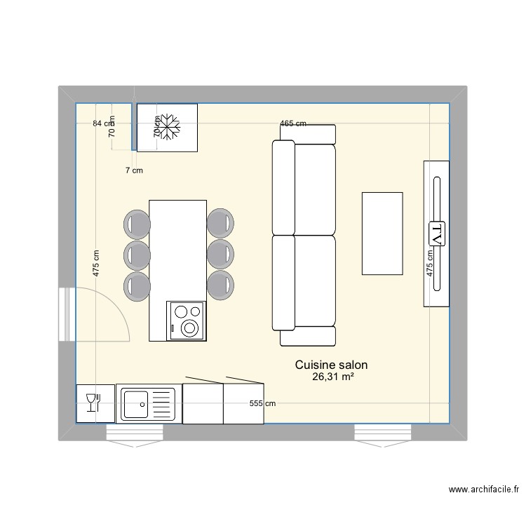 Salon sejour. Plan de 0 pièce et 0 m2