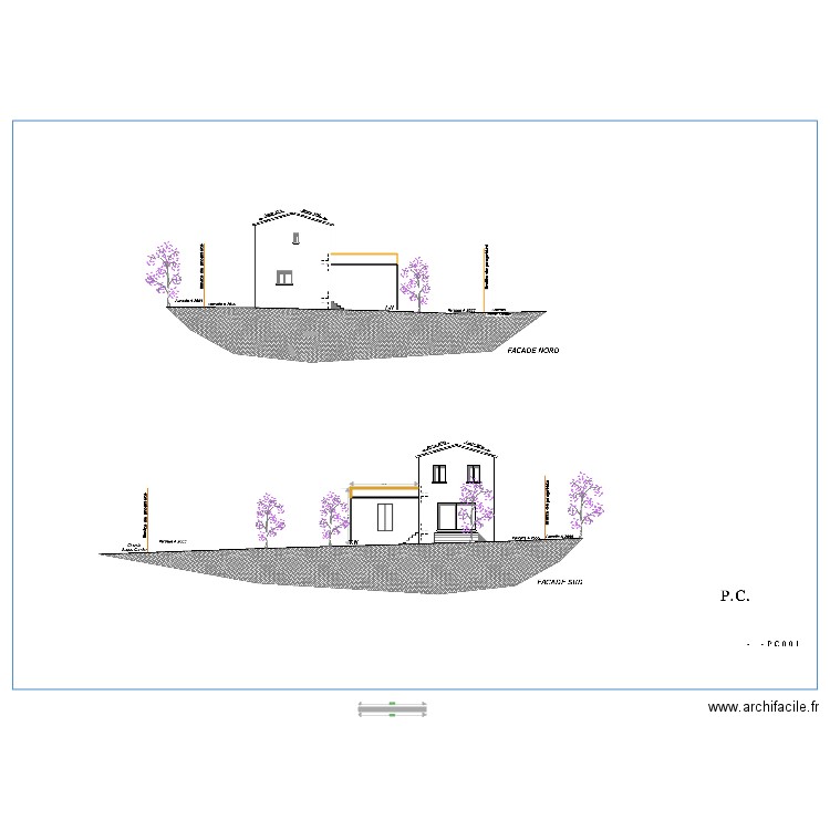 FACADE SUD ET NORD. Plan de 0 pièce et 0 m2