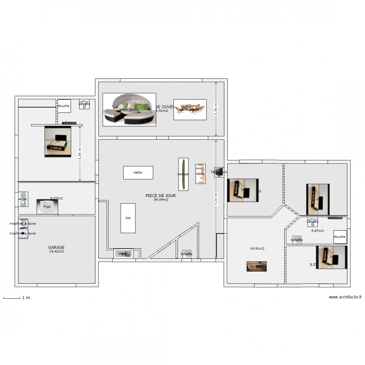 rez de chaussée. Plan de 0 pièce et 0 m2