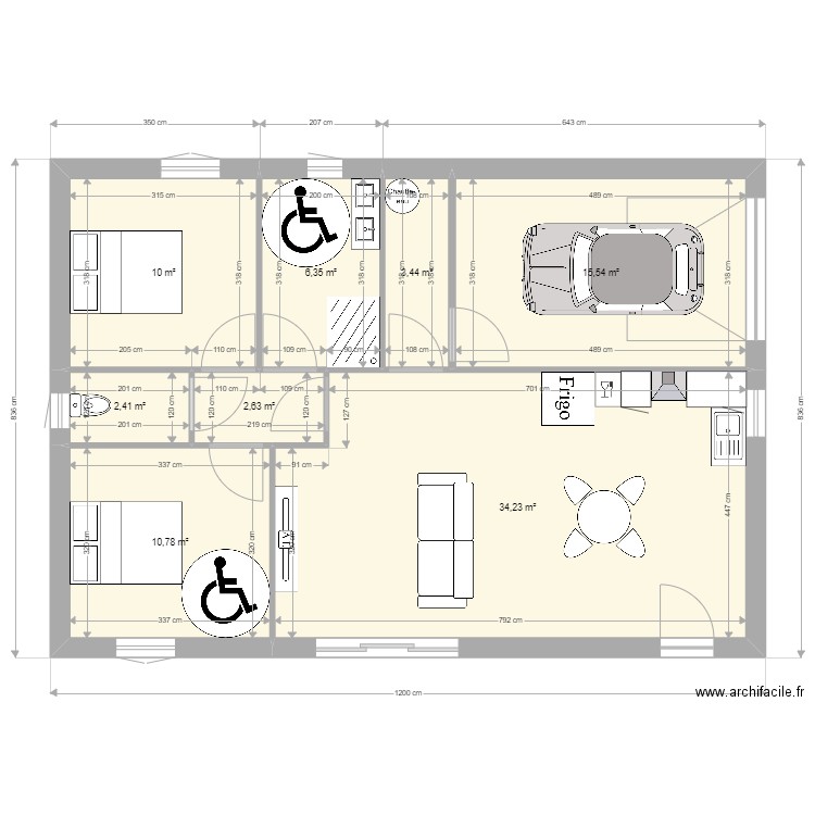 maison 75m2. Plan de 0 pièce et 0 m2