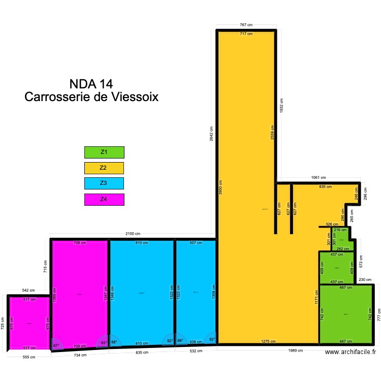 NDA 14 Carrosserie Viessoix. Plan de 8 pièces et 800 m2