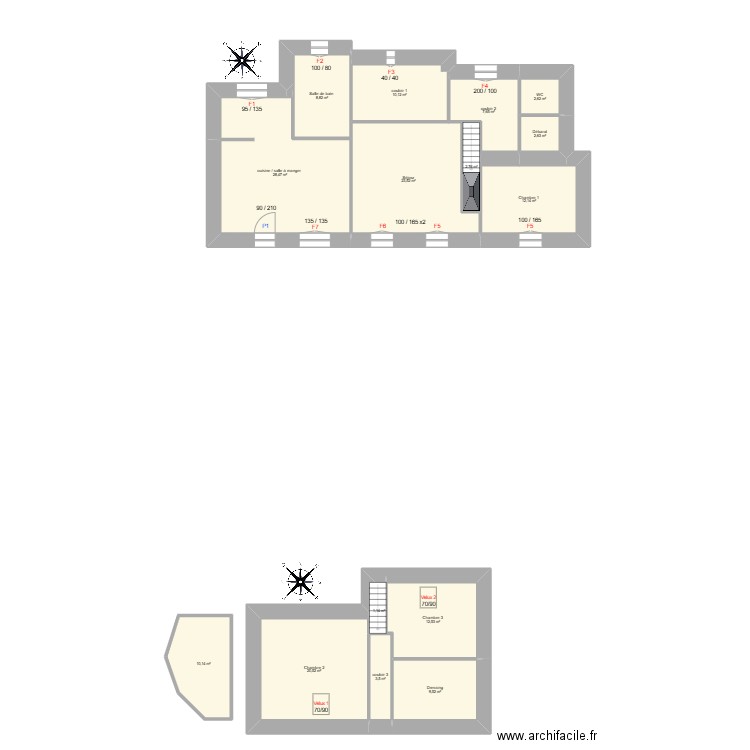 GAUTHIER Jeremy. Plan de 15 pièces et 156 m2