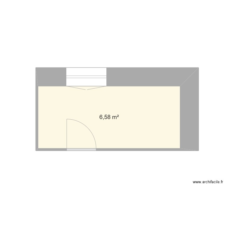 sdb rdc - vide. Plan de 1 pièce et 7 m2