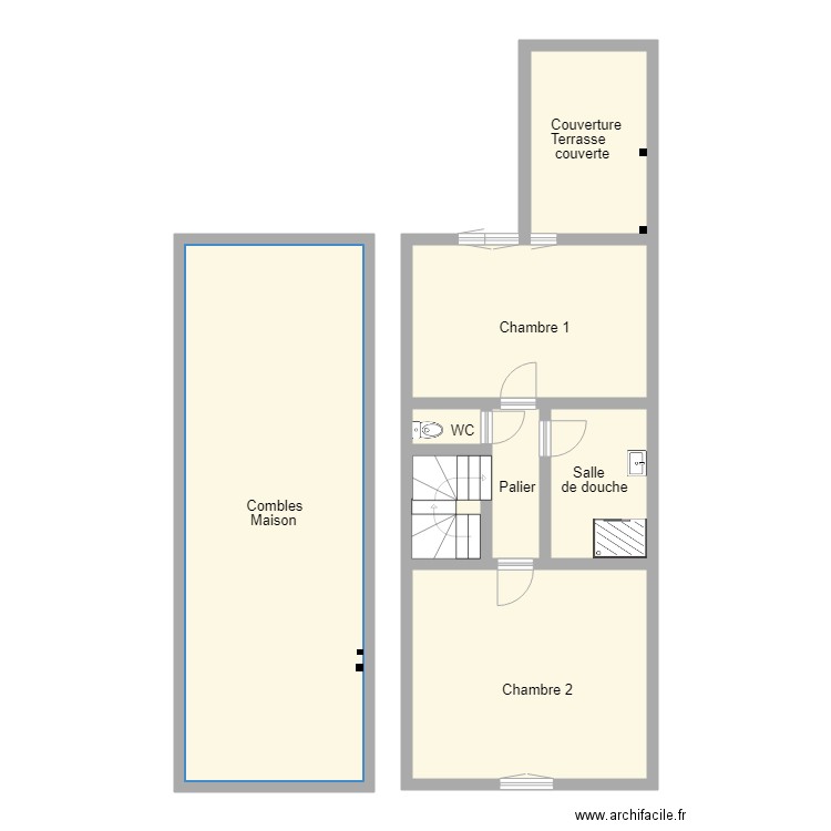 LECLERC etage  . Plan de 8 pièces et 116 m2