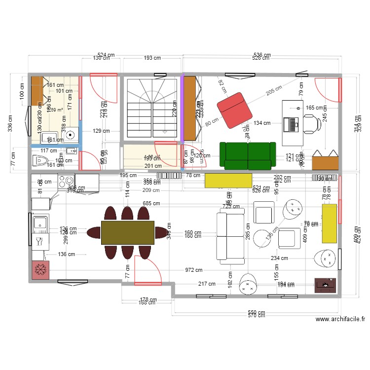 Ploeren mud room bureau nord. Plan de 2 pièces et 5 m2