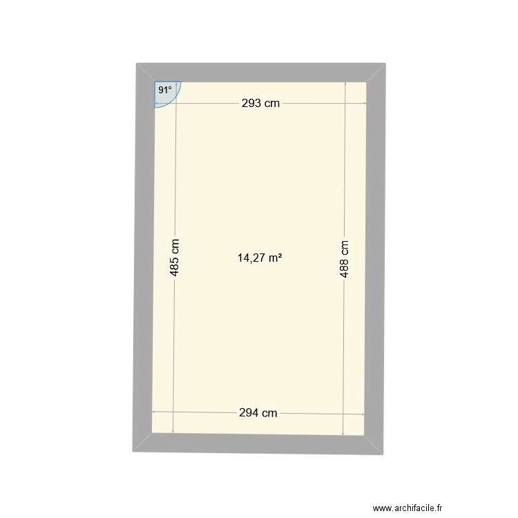 projet ch So. Plan de 1 pièce et 14 m2