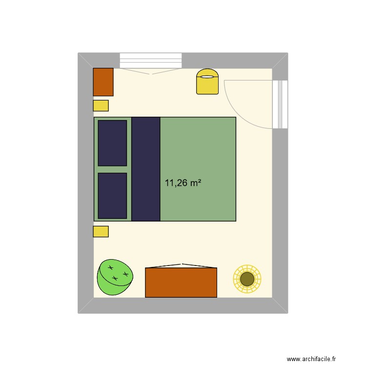 Chambre. Plan de 0 pièce et 0 m2