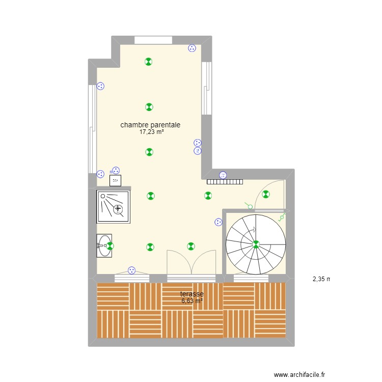 2eme étage schéma électrique . Plan de 0 pièce et 0 m2