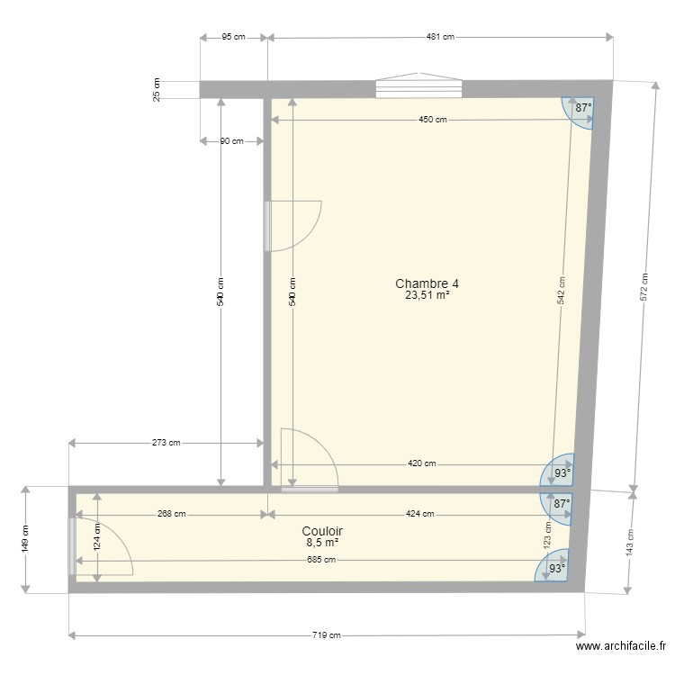 de Kerland  Chb 4. Plan de 0 pièce et 0 m2