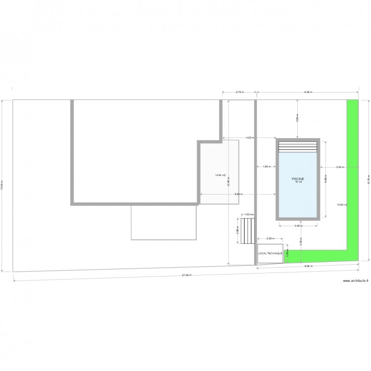 PISCINE PLAN DE MASSE. Plan de 0 pièce et 0 m2