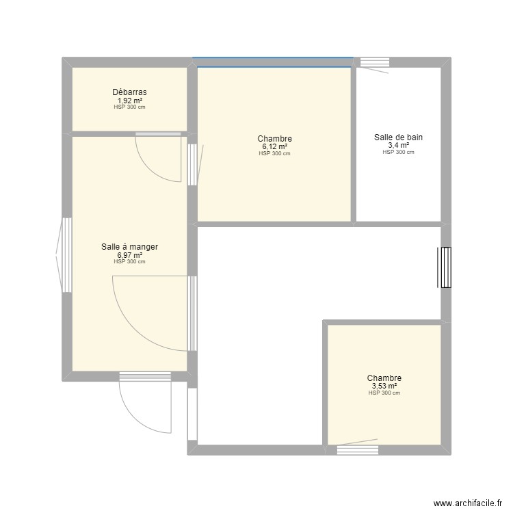 Chalet Hourtin 3. Plan de 5 pièces et 22 m2