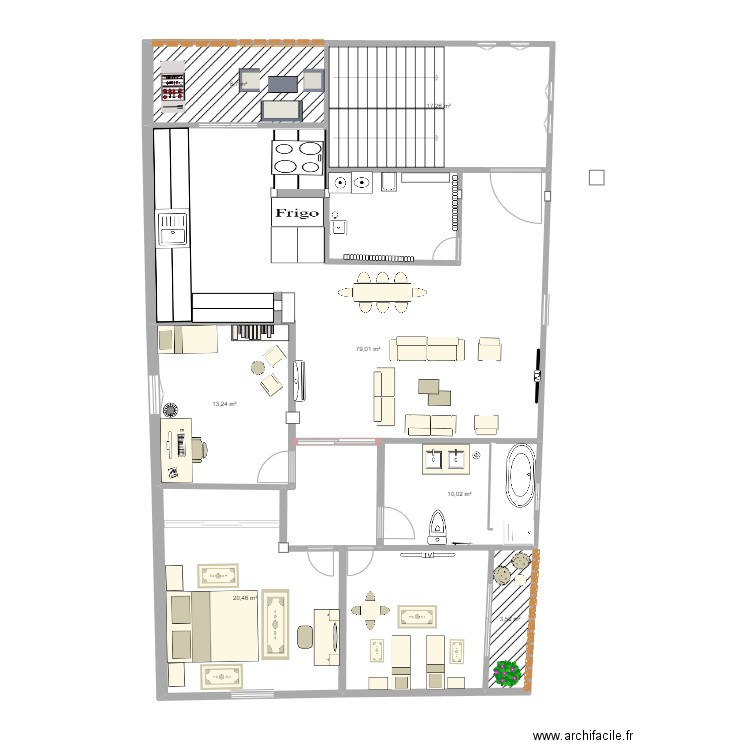 home. Plan de 7 pièces et 152 m2