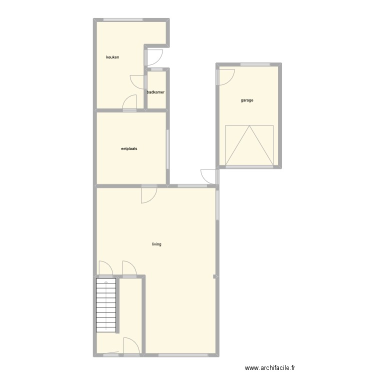 plan GLV Looiweg. Plan de 6 pièces et 90 m2