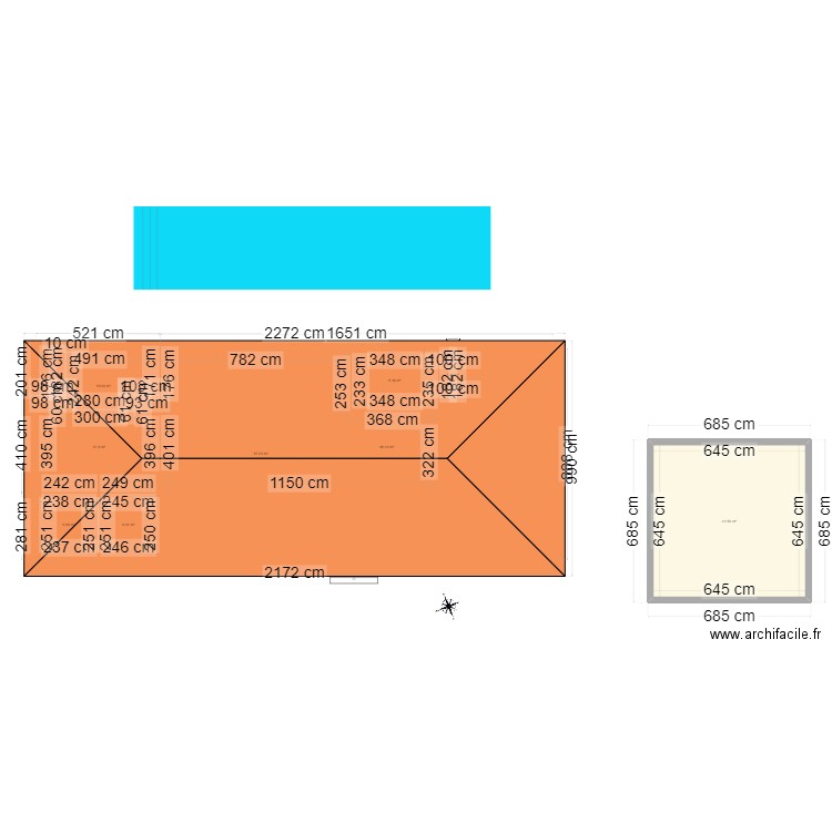 New 1100. Plan de 9 pièces et 213 m2