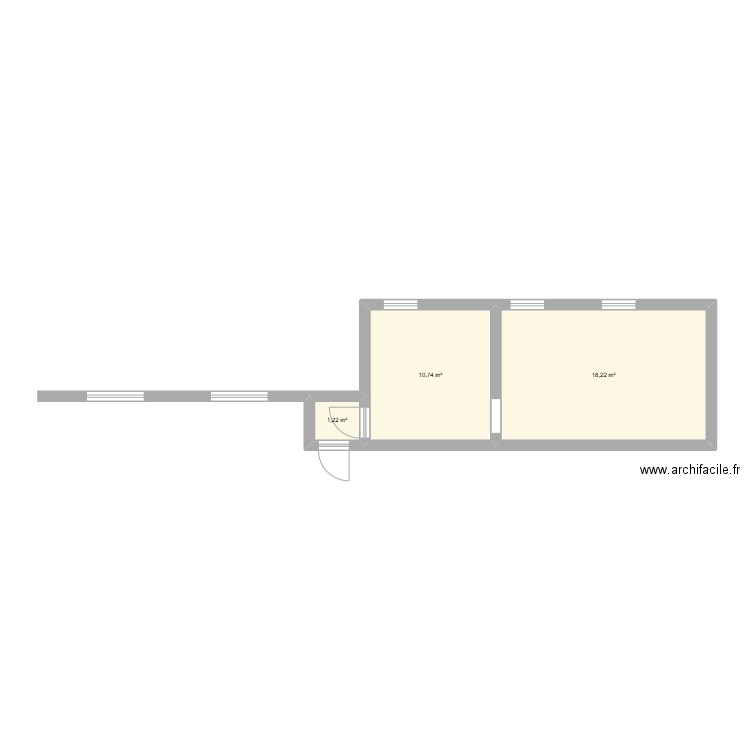 plan. Plan de 3 pièces et 30 m2