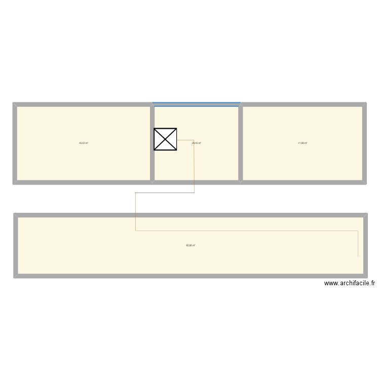 chantier lumiére . Plan de 4 pièces et 211 m2