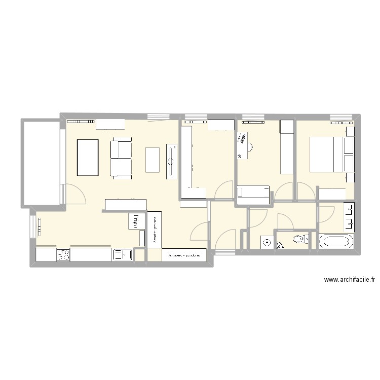 plan appartement colmar. Plan de 10 pièces et 77 m2