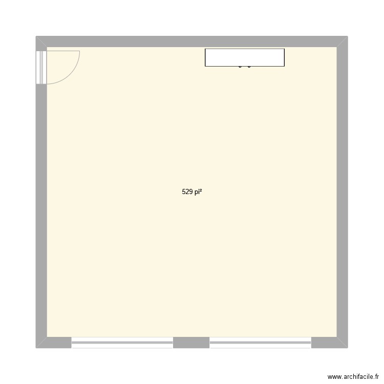 garage. Plan de 1 pièce et 49 m2