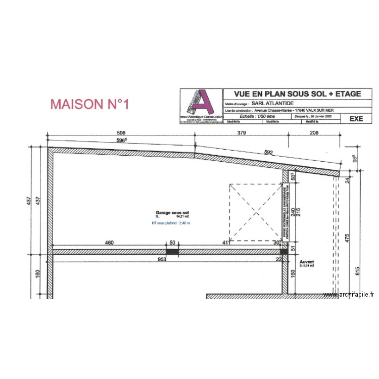 Sous-sol Vaux. Plan de 0 pièce et 0 m2