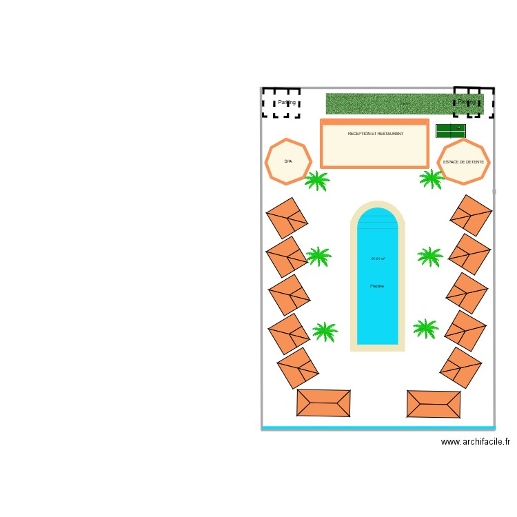 ECOLODGE. Plan de 4 pièces et 190 m2