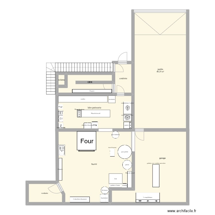 Labo PLOU Alexandre. Plan de 8 pièces et 153 m2