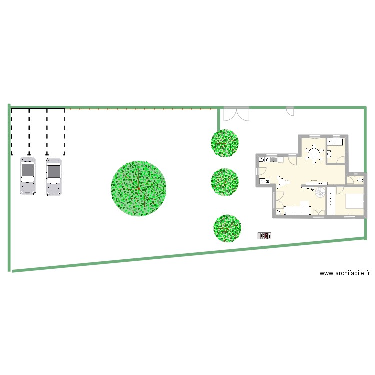 furet maison A. Plan de 1 pièce et 69 m2