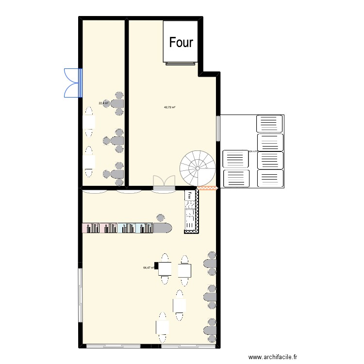 Khoule OPT 2. Plan de 3 pièces et 130 m2