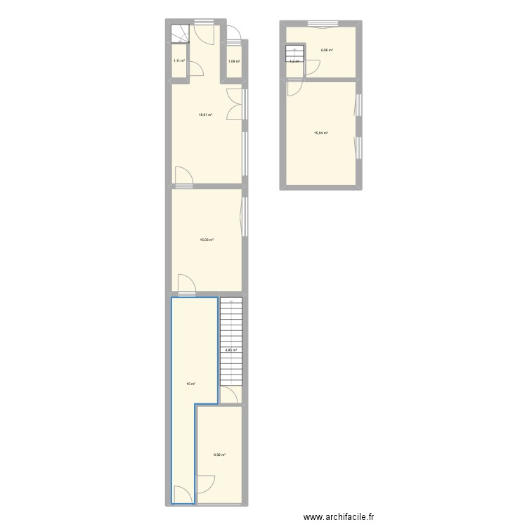 tubize fin. Plan de 10 pièces et 87 m2