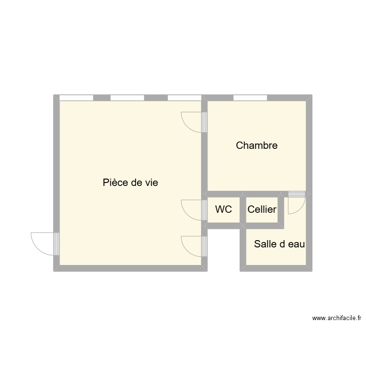 2501 DAUGAREIL. Plan de 5 pièces et 12 m2