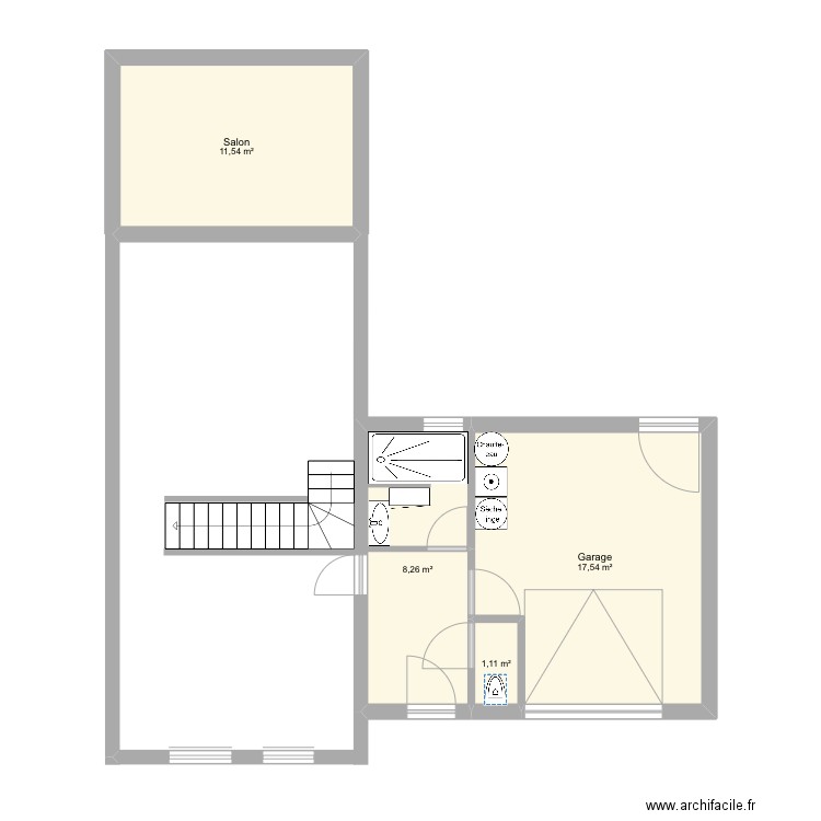 maison alaincourt.. Plan de 4 pièces et 38 m2