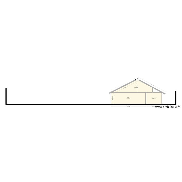 test Alban. Plan de 3 pièces et 24 m2