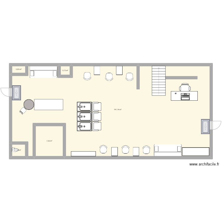 Plan Salon . Plan de 5 pièces et 151 m2