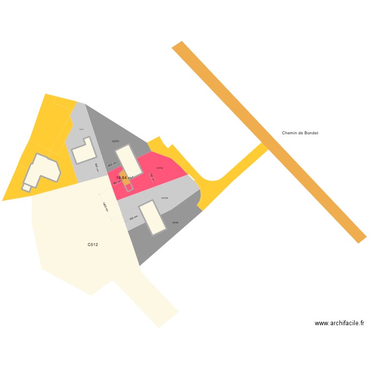 mouxy. Plan de 5 pièces et 491 m2