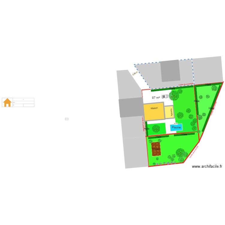 PLAN DE MASSE. Plan de 4 pièces et 301 m2