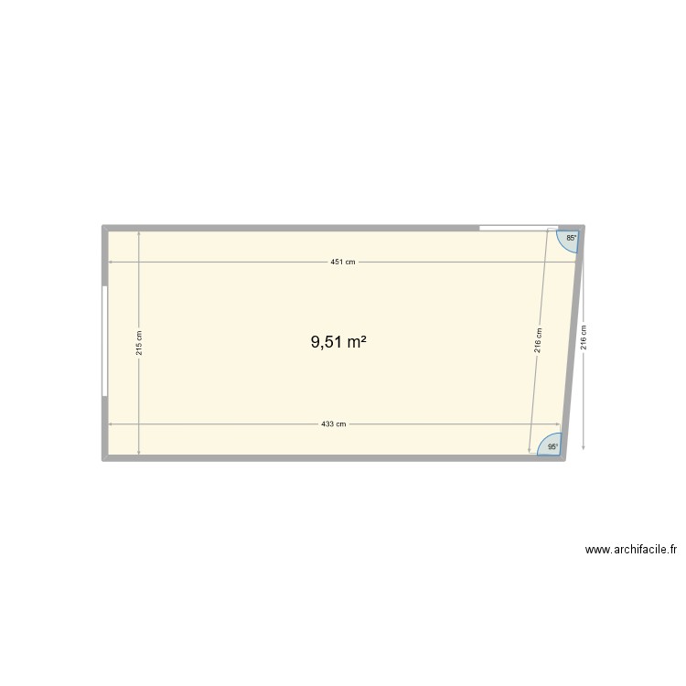 SDB1 Vauvert V2. Plan de 1 pièce et 10 m2