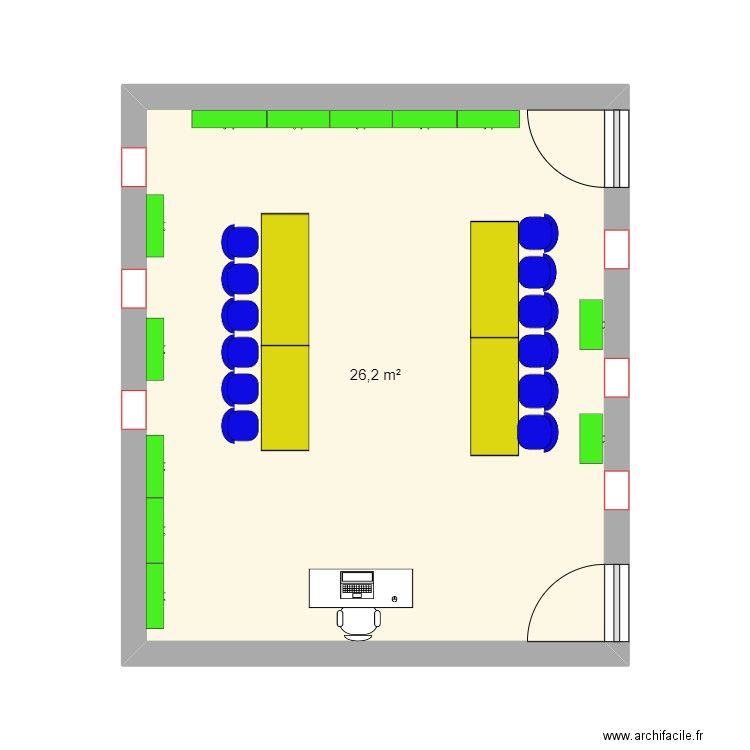 bibliothèque1. Plan de 1 pièce et 26 m2