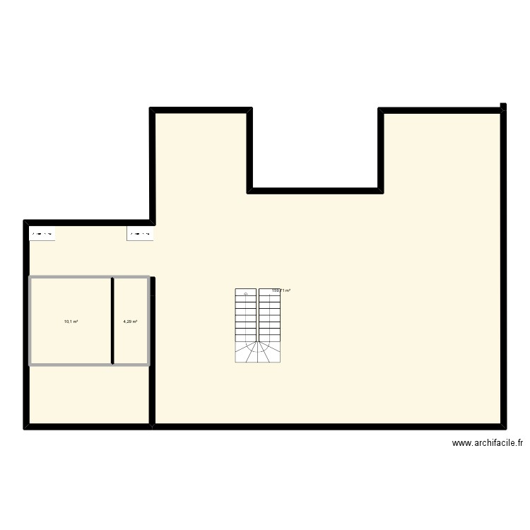 J’en d. D. Plan de 3 pièces et 190 m2