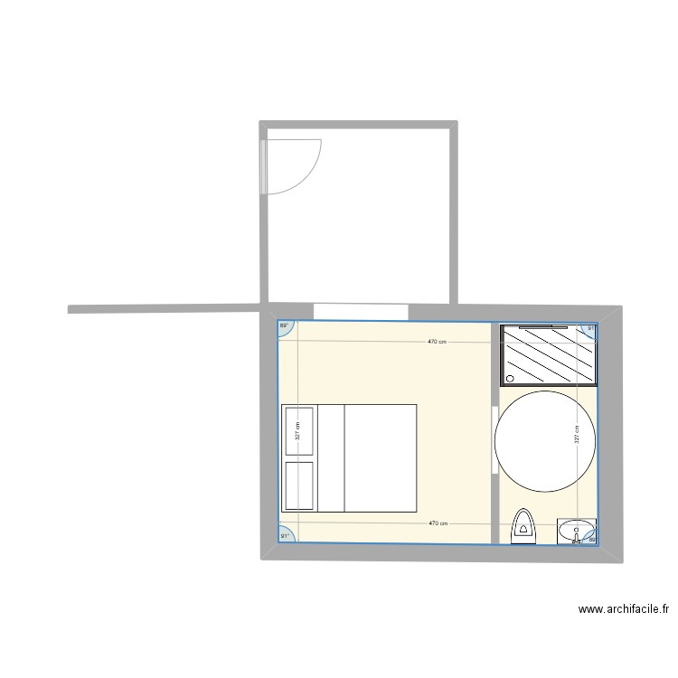 noailly. Plan de 1 pièce et 15 m2