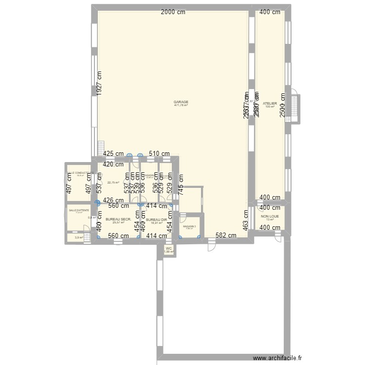 bi429. Plan de 16 pièces et 740 m2