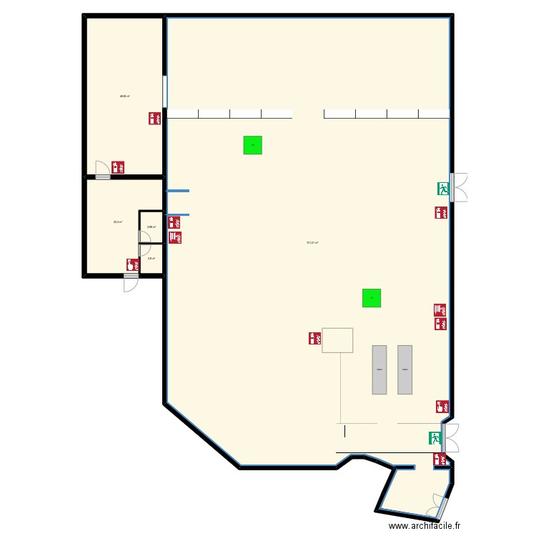 k.destock sécu. Plan de 5 pièces et 589 m2